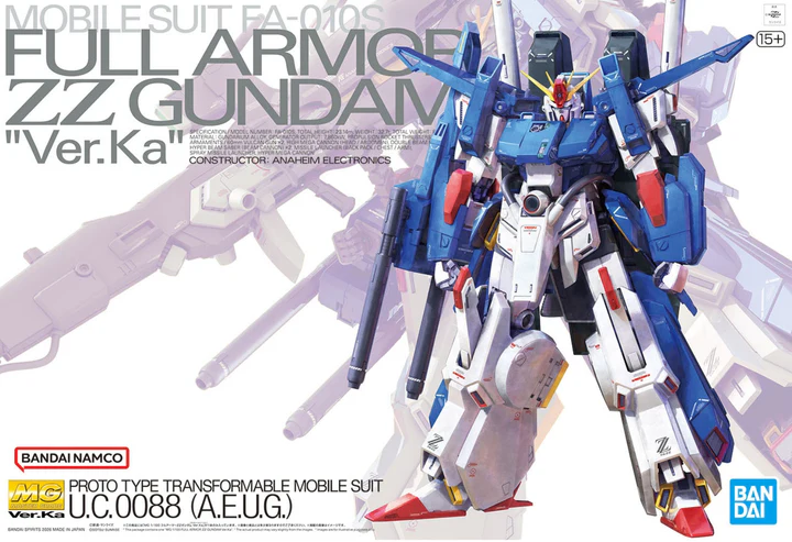 MG BANDAI 1/100 FULL ARMOR ZZ GUNDAM VER KA