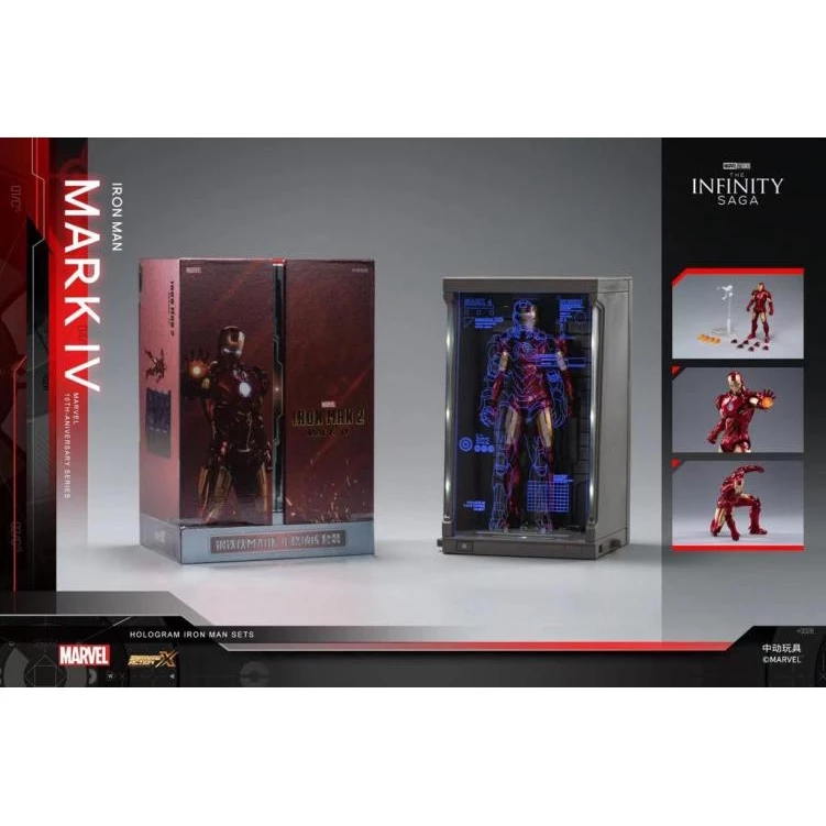 ACTION FIGURE ZD TOYS IRONMAN MARK IV WITH LED HALL OF ARMOR