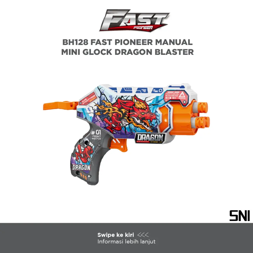 BH128 FAST PIONEER MANUAL MINI GLOCK DRAGON BLASTER 
