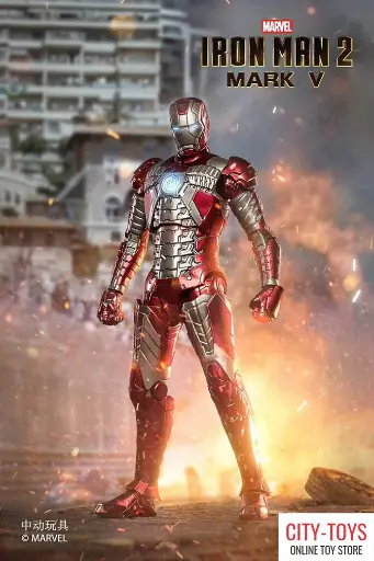ACTION FIGURE ZD TOYS IRONMAN MARK V WITH LED HALL OF ARMOR