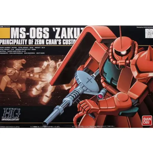 HG BANDAI HGUC MS-06S ZAKU II CHARS USE