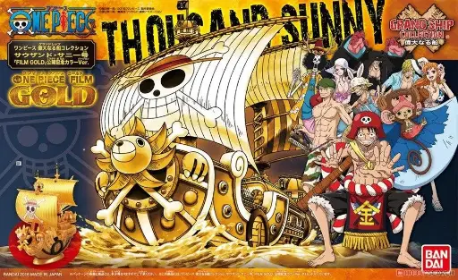 MODEL KIT BANDAI ONE PIECE THOUSAND SUNNY FILM GOLD ANNYVERSARY COLOR VER (SMALL)