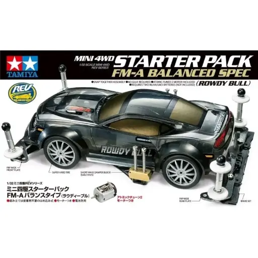 MINI 4 WD TAMIYA 18710 M4 ST PACK FM 1 BAL ROWDY BULL
